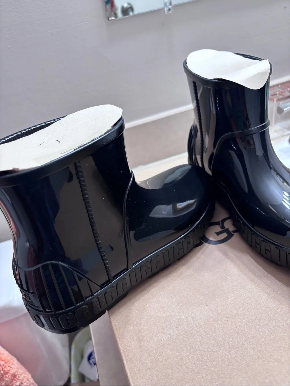 UGG Black Chunky Tread Sole Boots